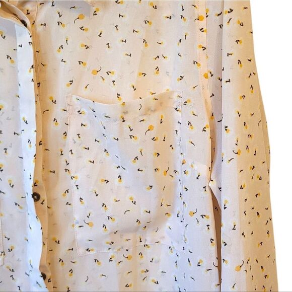 Caffe Marrakesh Women's Blush Pink Floral Flowy Button Front Tunic Size XL - Picture 6 of 7